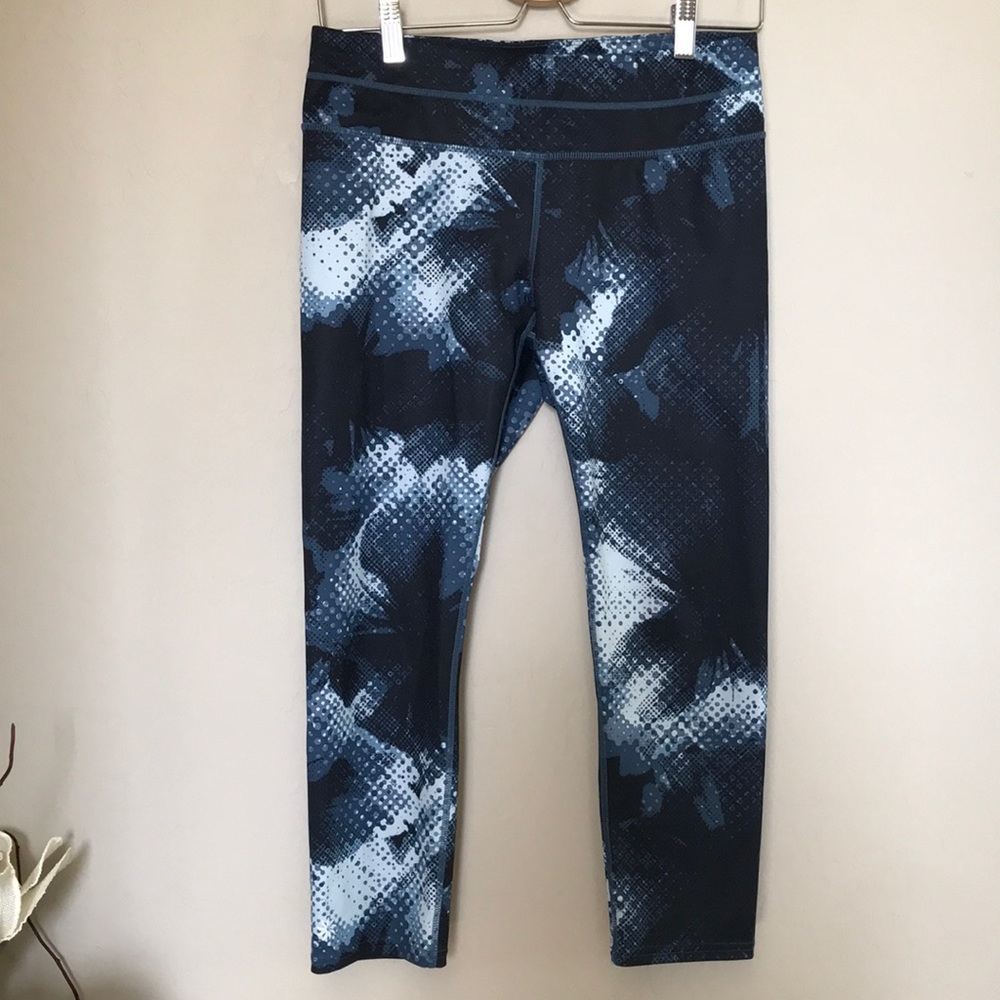 Athleta Blue and Black Cropped Pants